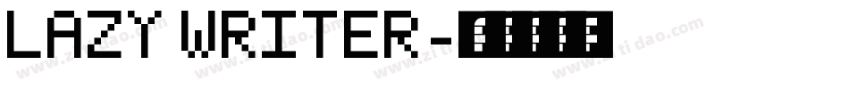 Lazy Writer字体转换